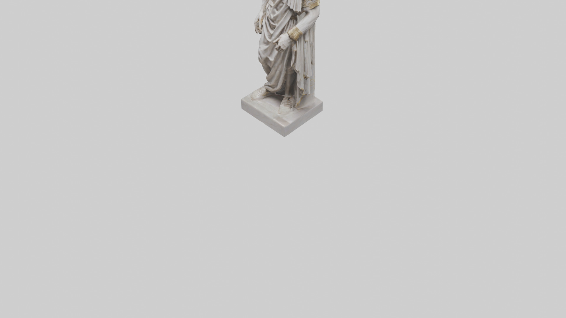 Julius Caesar statue model Low-poly 3D model_8