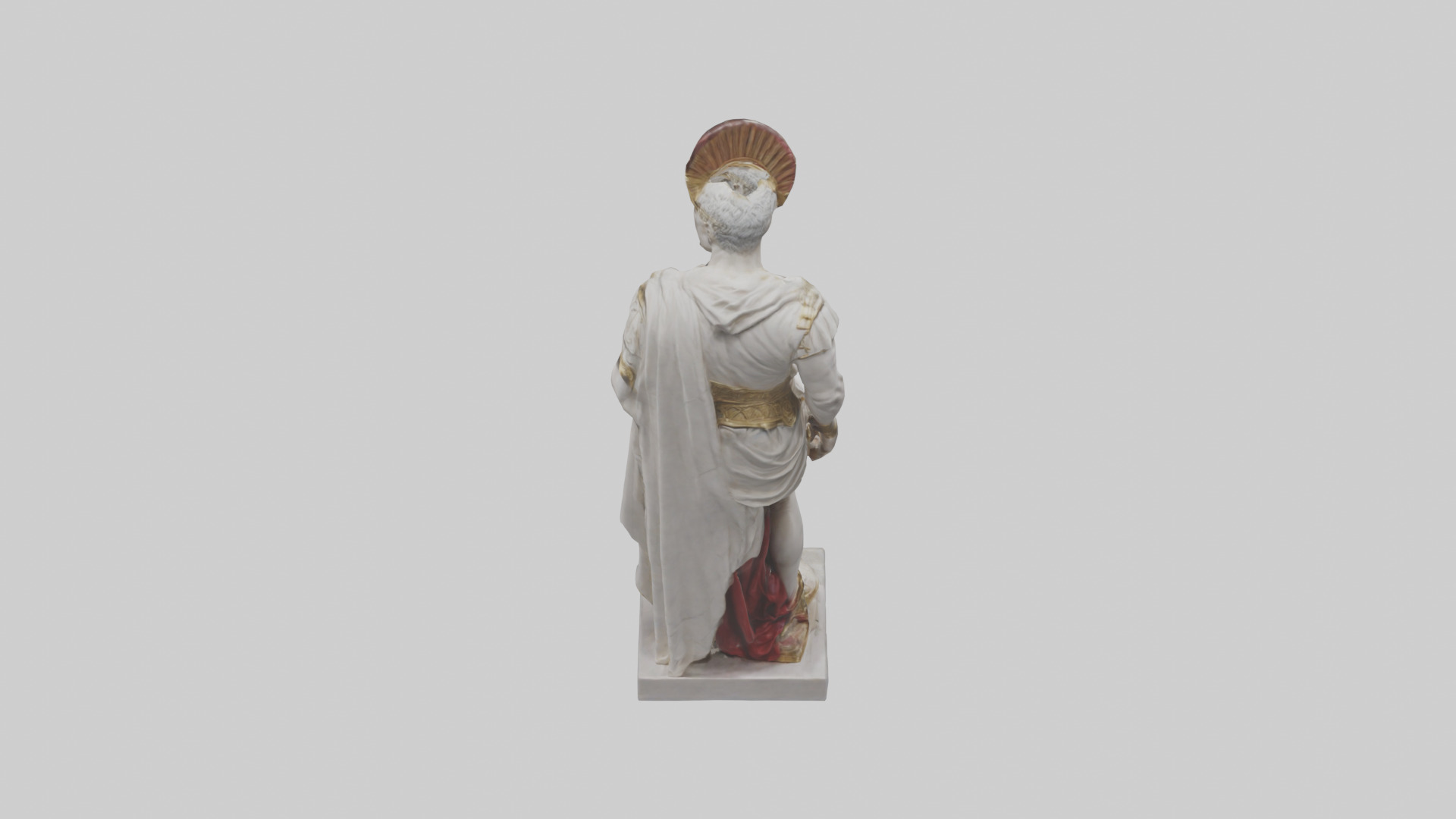 Julius Caesar statue model Low-poly 3D model_15