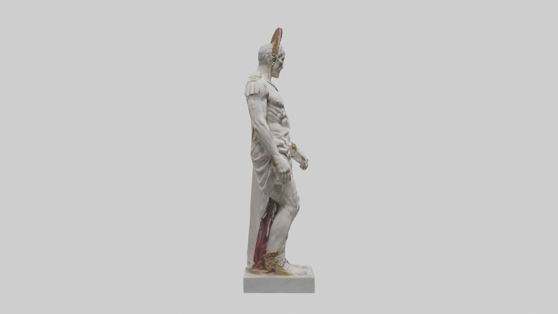 Julius Caesar statue model Low-poly 3D model_13
