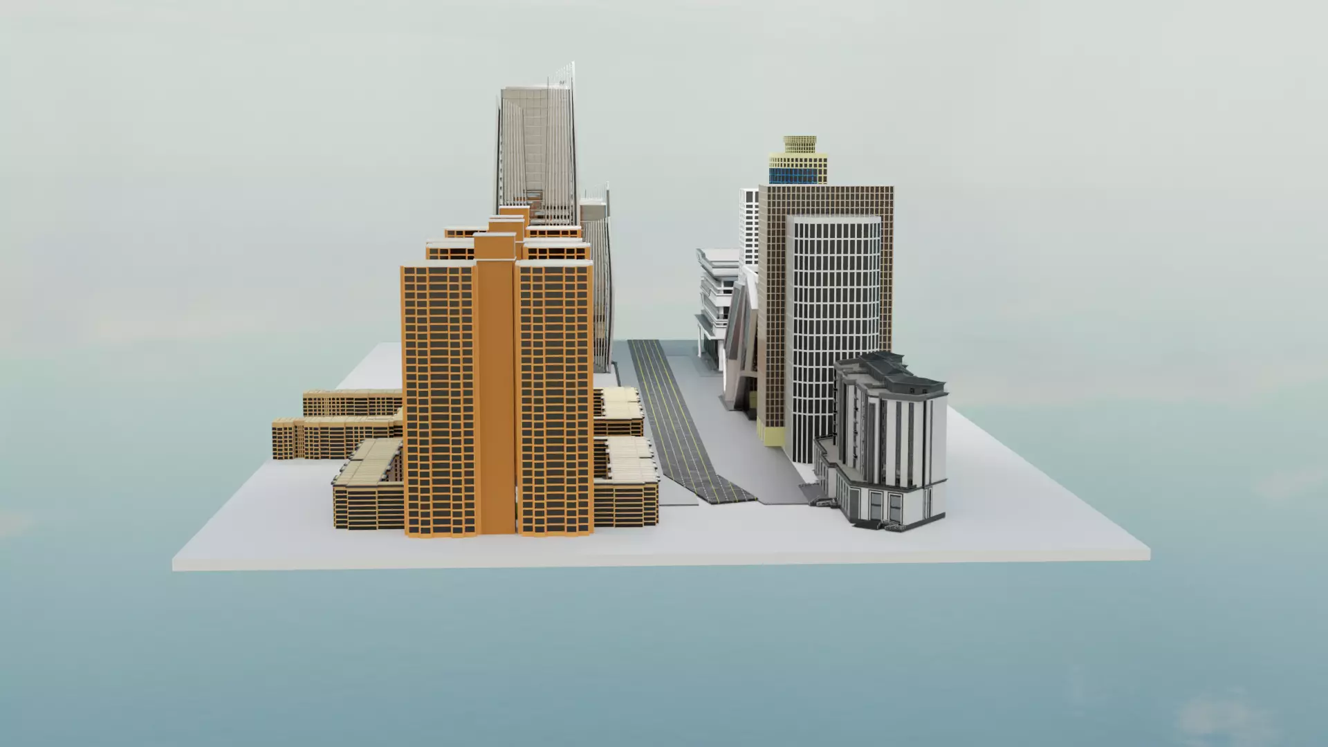 city 3d model 3D print model_0