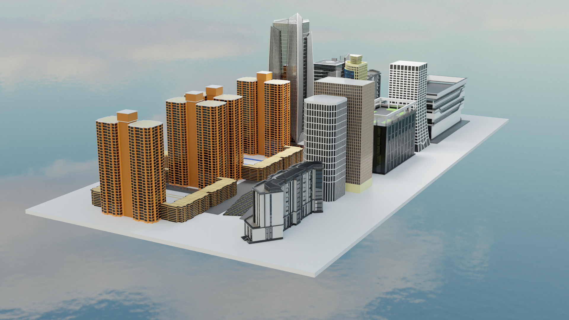 city 3d model 3D print model_2