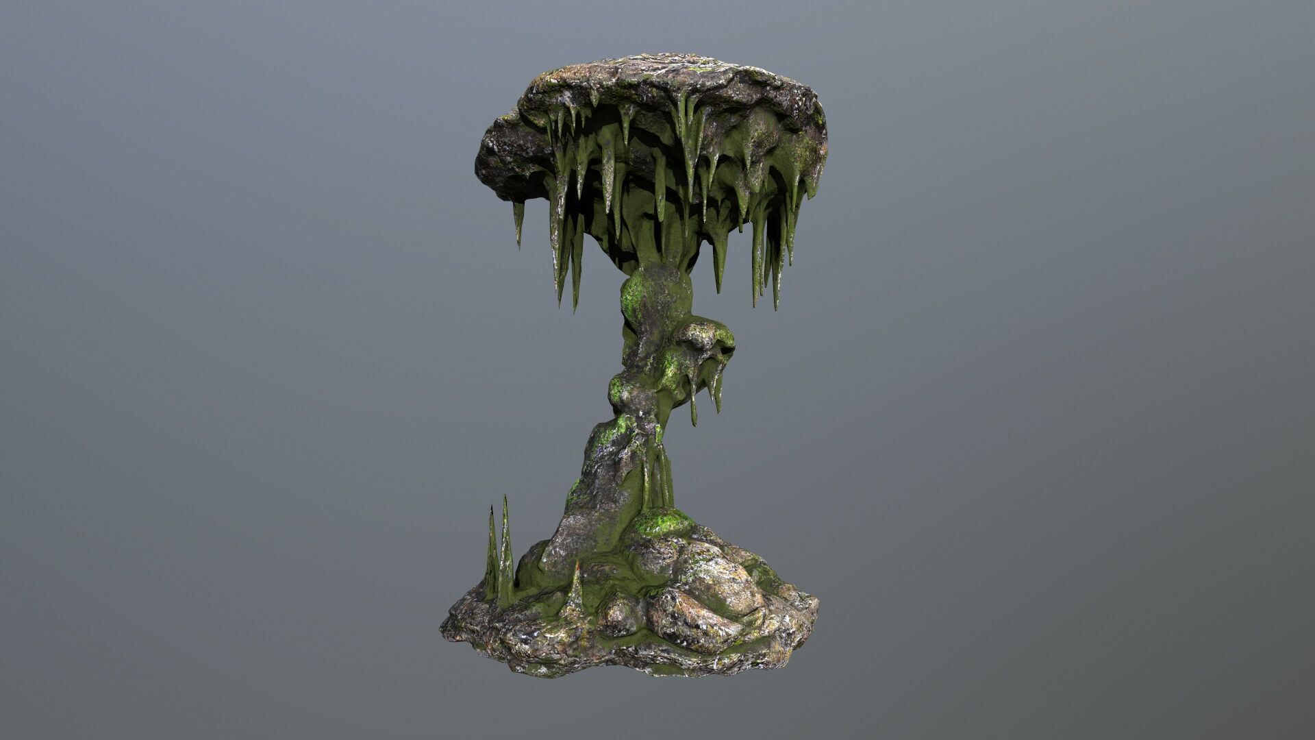 cave rocks Low-poly 3D model_11
