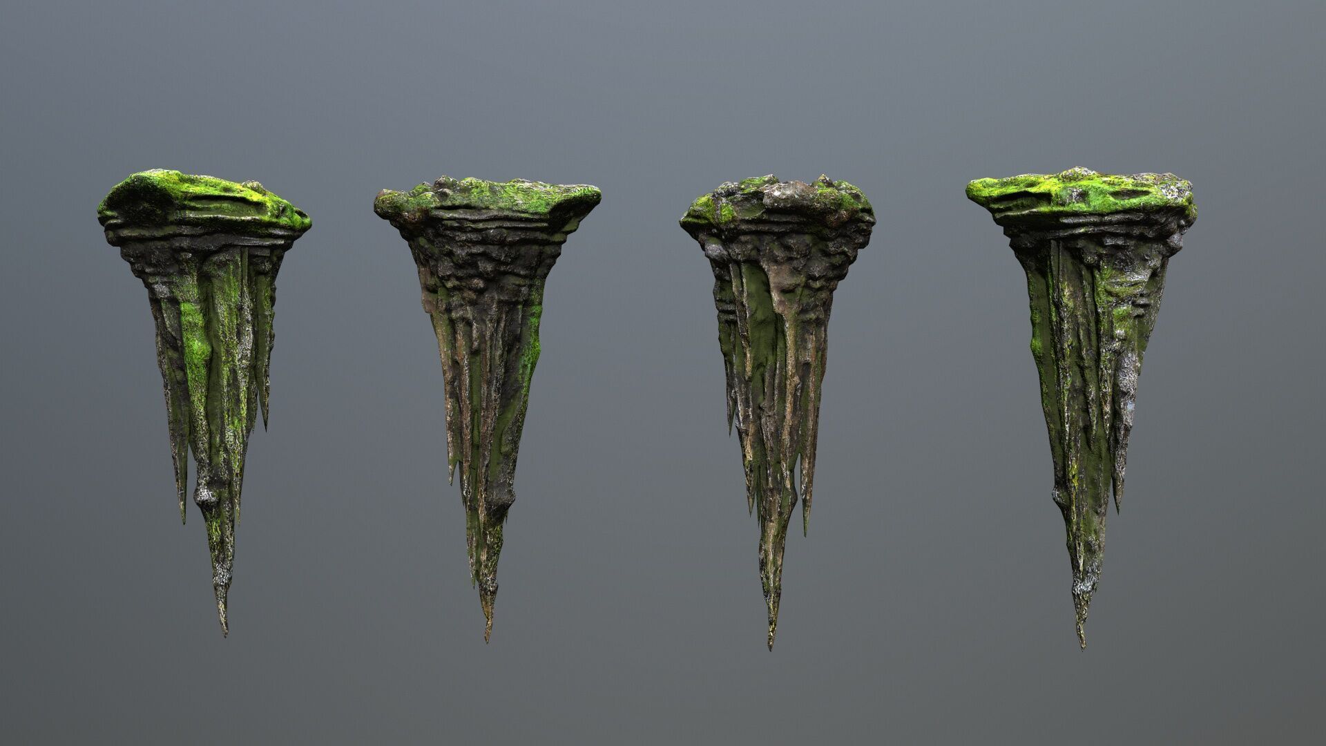 cave rocks Low-poly 3D model_5