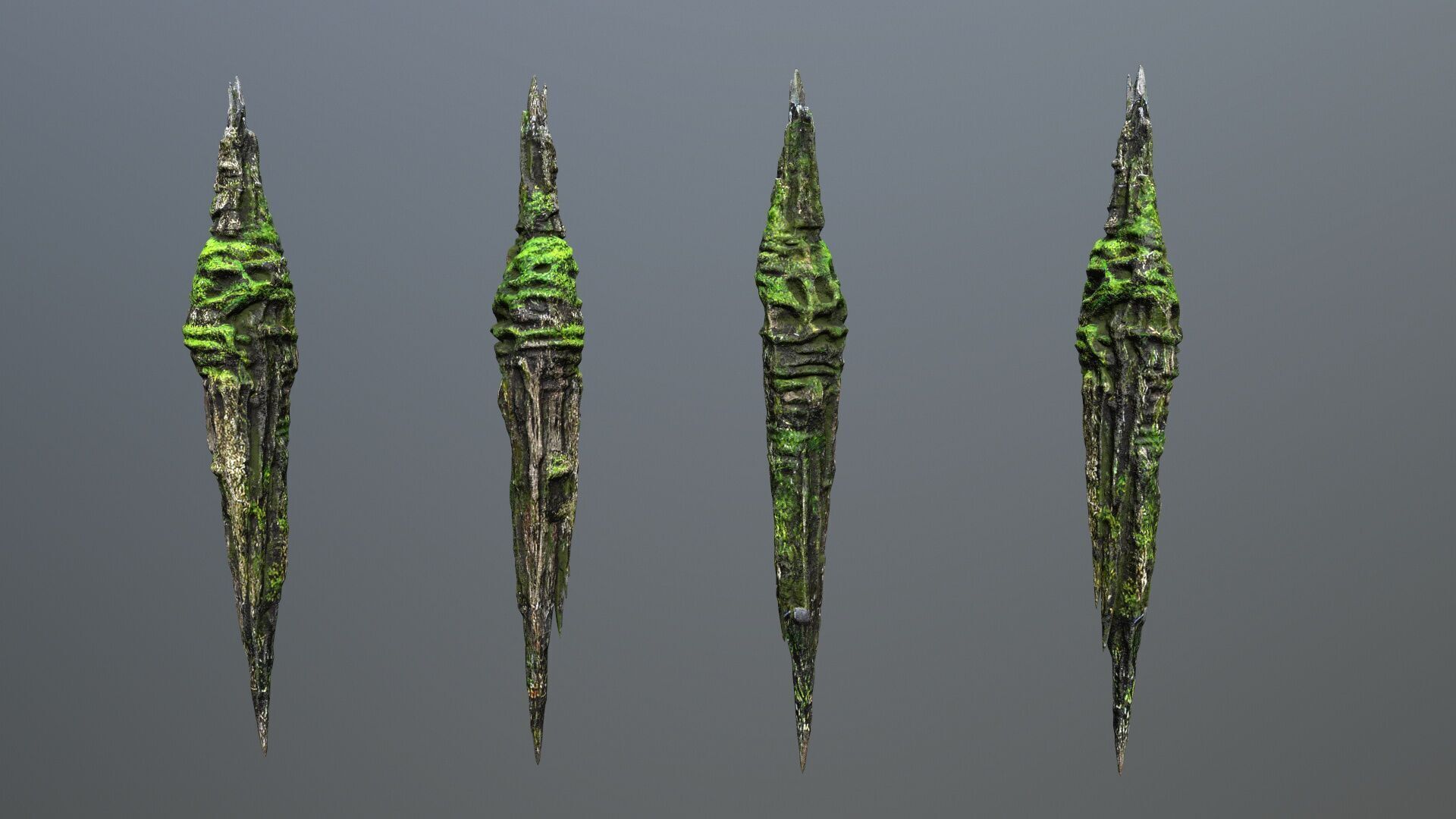 cave rocks Low-poly 3D model_10