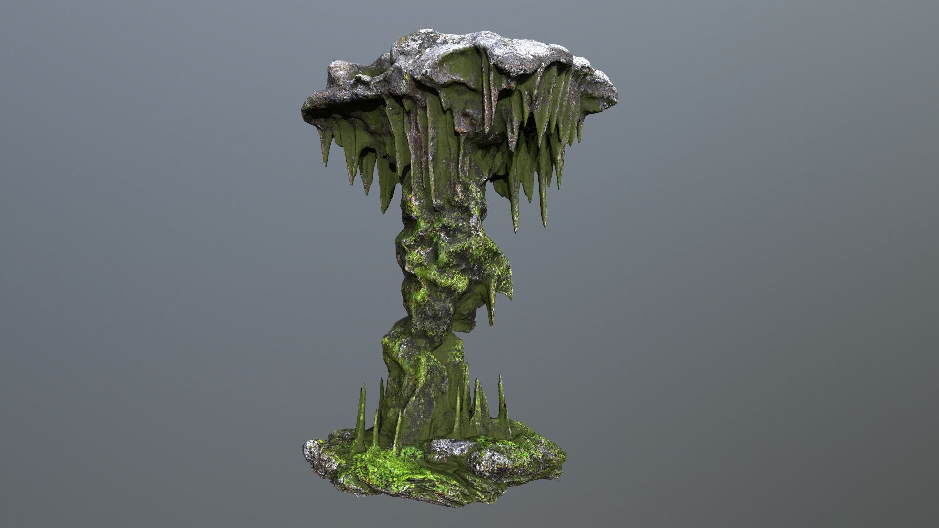 cave rocks Low-poly 3D model_13