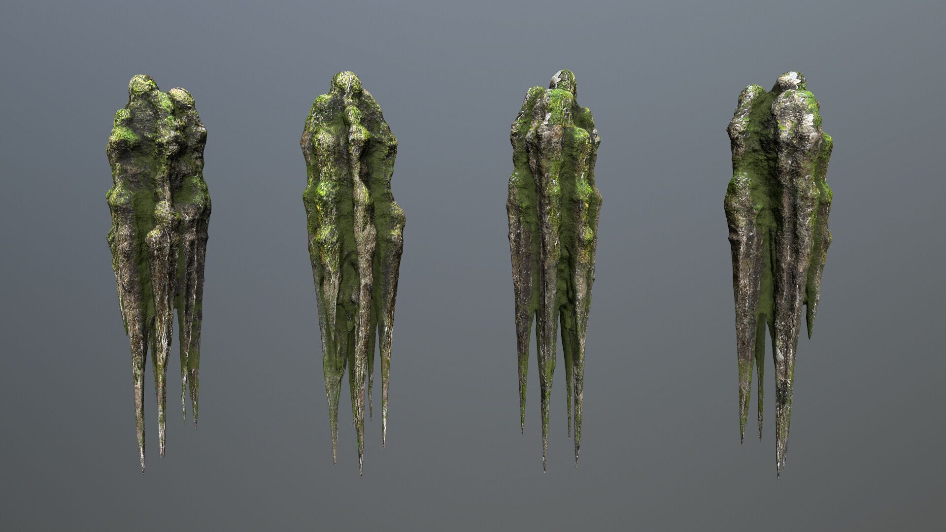 cave rocks Low-poly 3D model_6