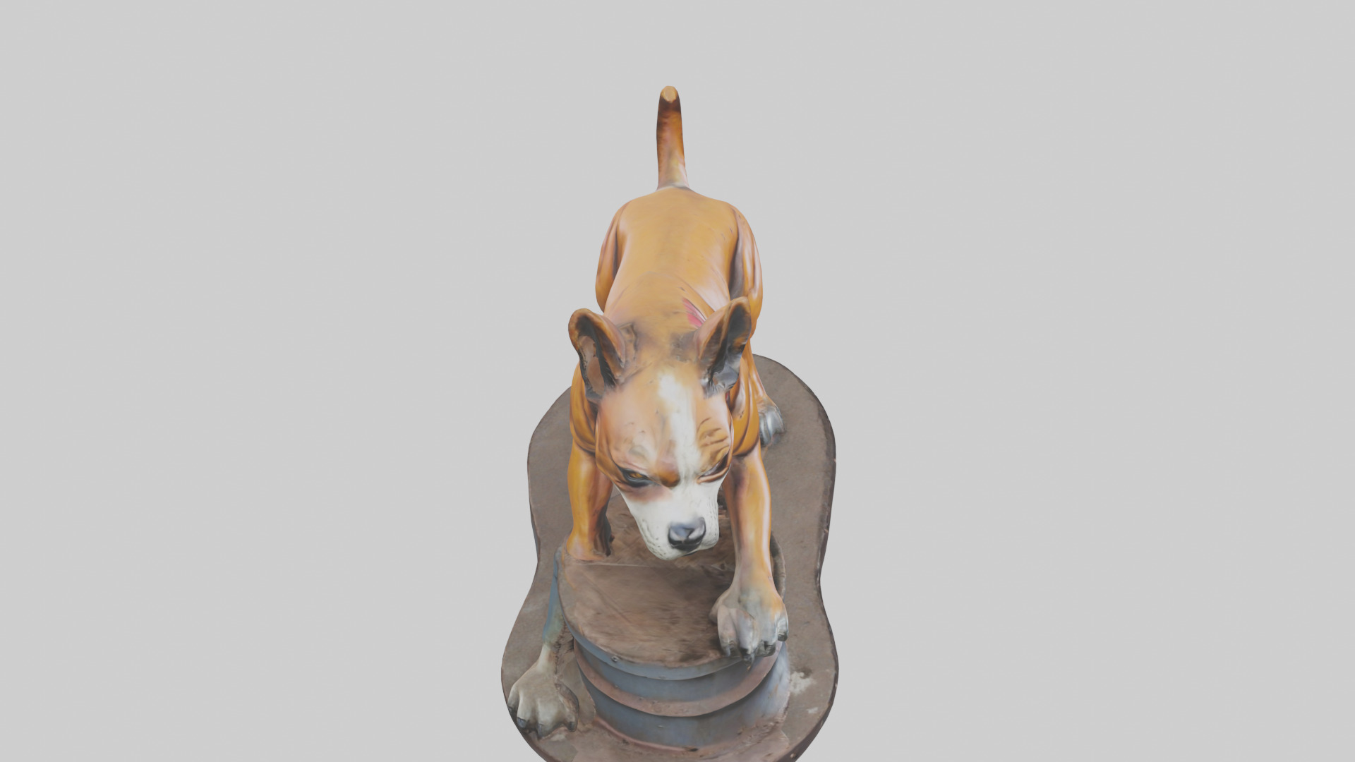 Junkyard Dog statue model Low-poly 3D model_18