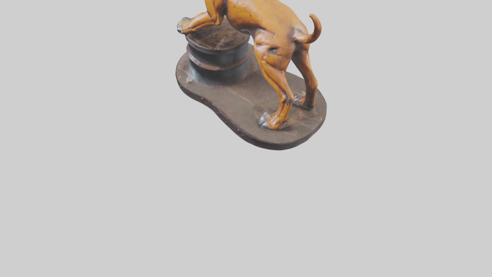 Junkyard Dog statue model Low-poly 3D model_7