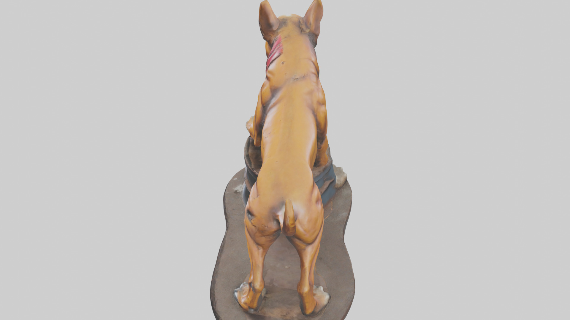 Junkyard Dog statue model Low-poly 3D model_17