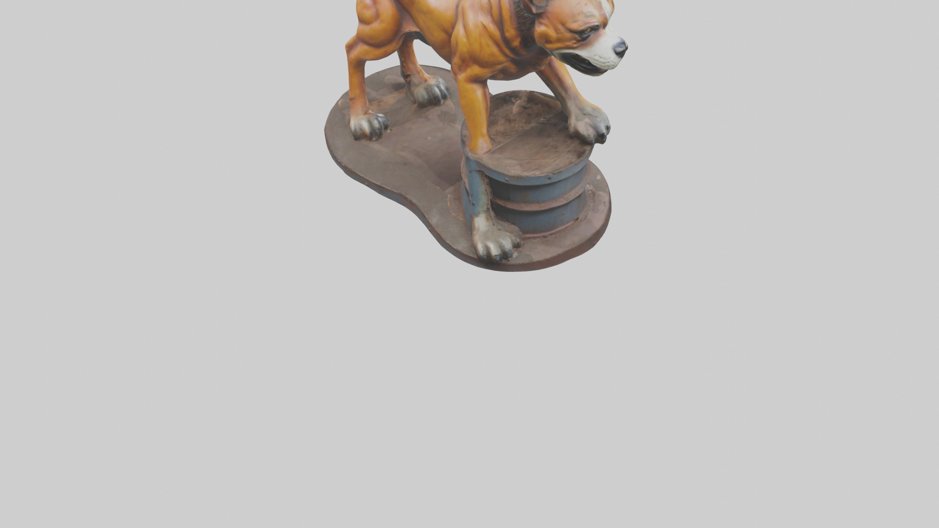 Junkyard Dog statue model Low-poly 3D model_6