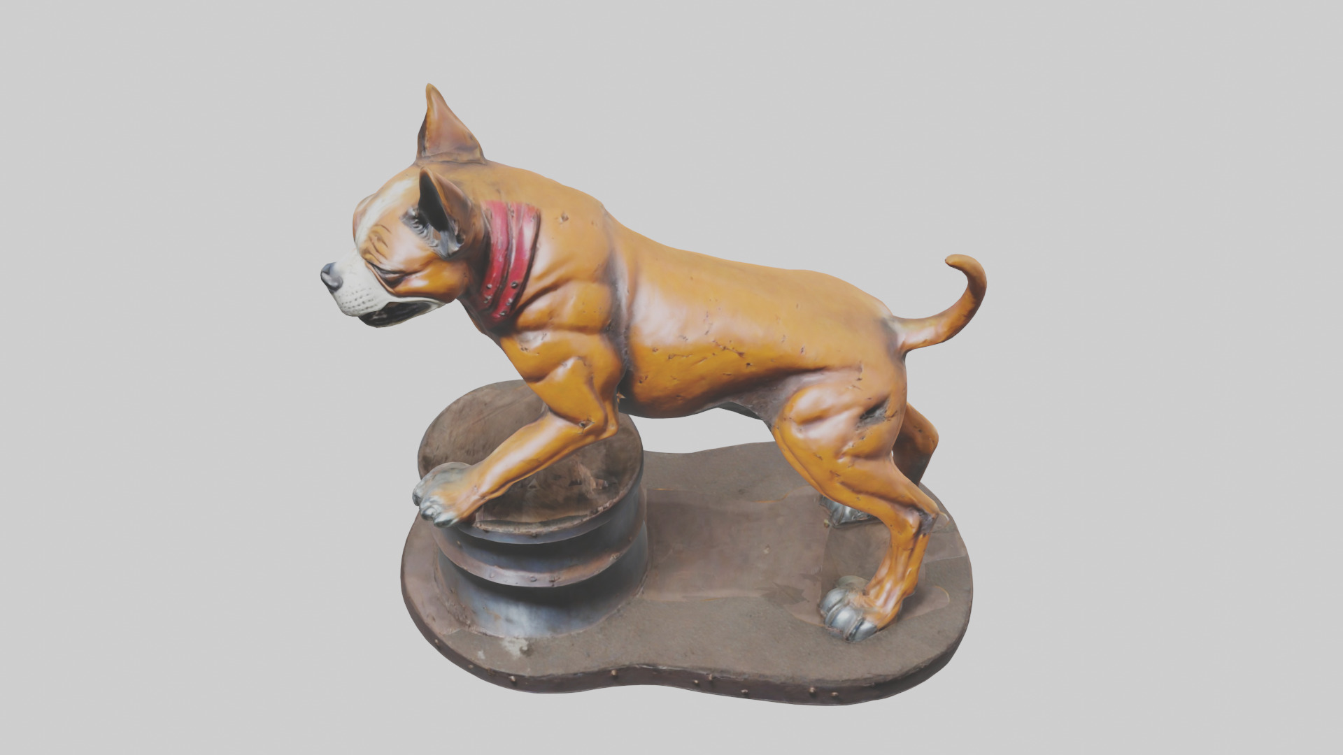 Junkyard Dog statue model Low-poly 3D model_16