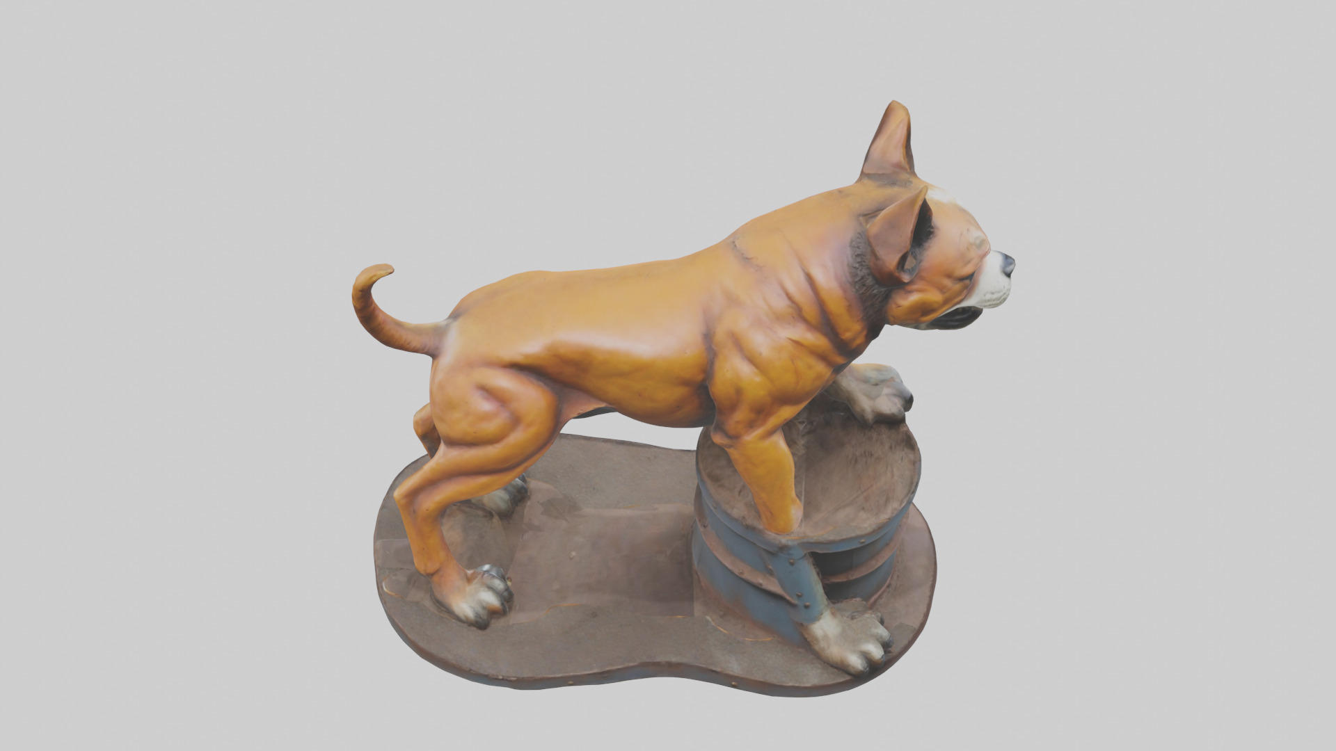 Junkyard Dog statue model Low-poly 3D model_15