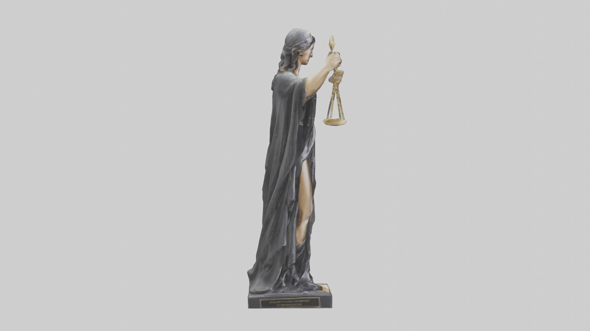 Justice Lady statue model 2 Low-poly 3D model_13