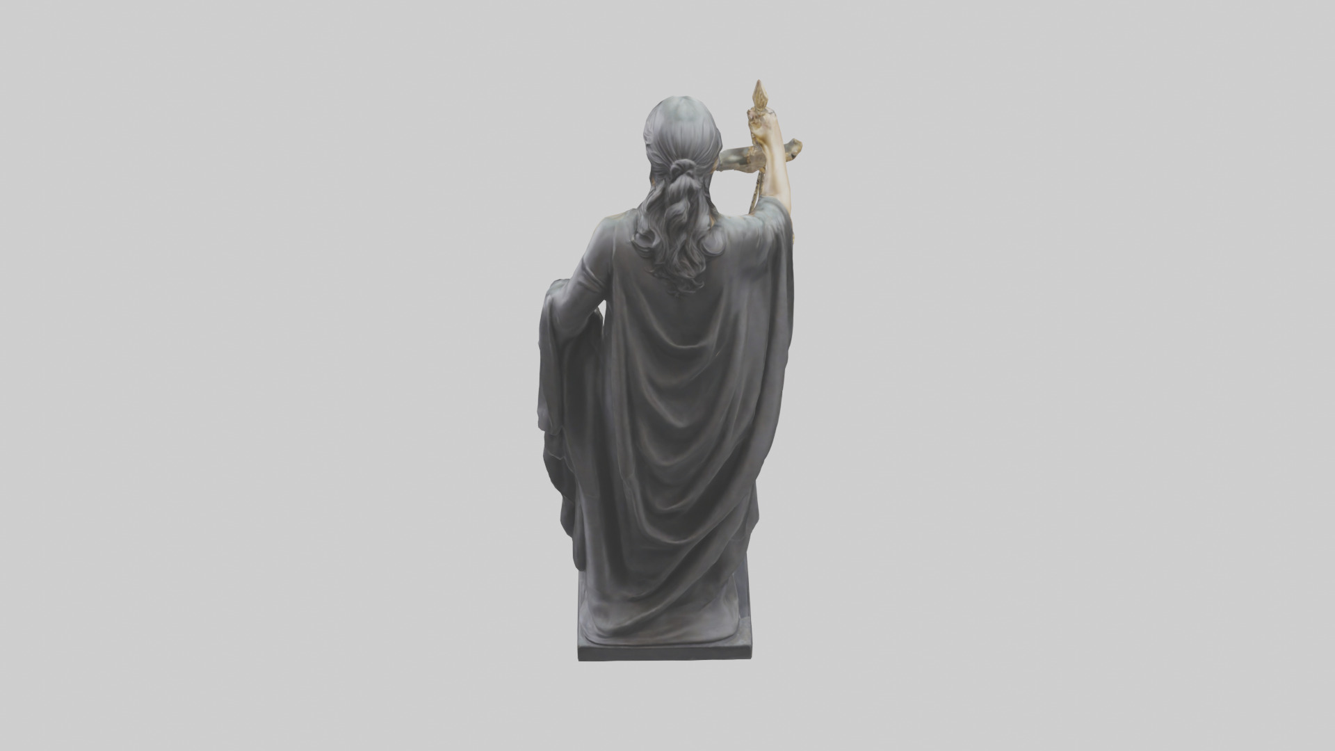 Justice Lady statue model 2 Low-poly 3D model_15