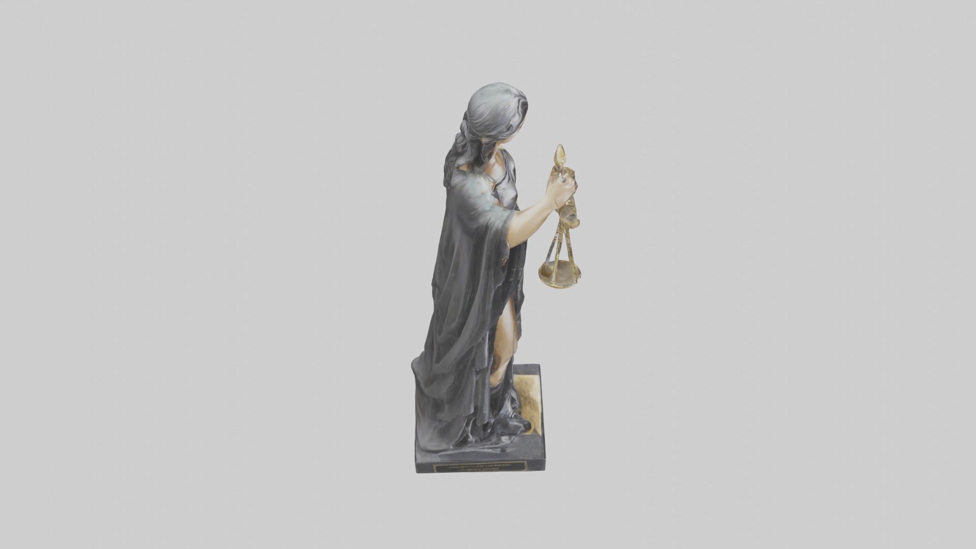 Justice Lady statue model 2 Low-poly 3D model_18