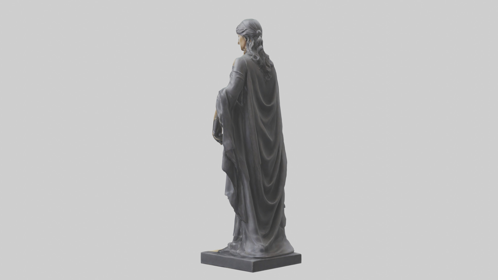 Justice Lady statue model 2 Low-poly 3D model_1