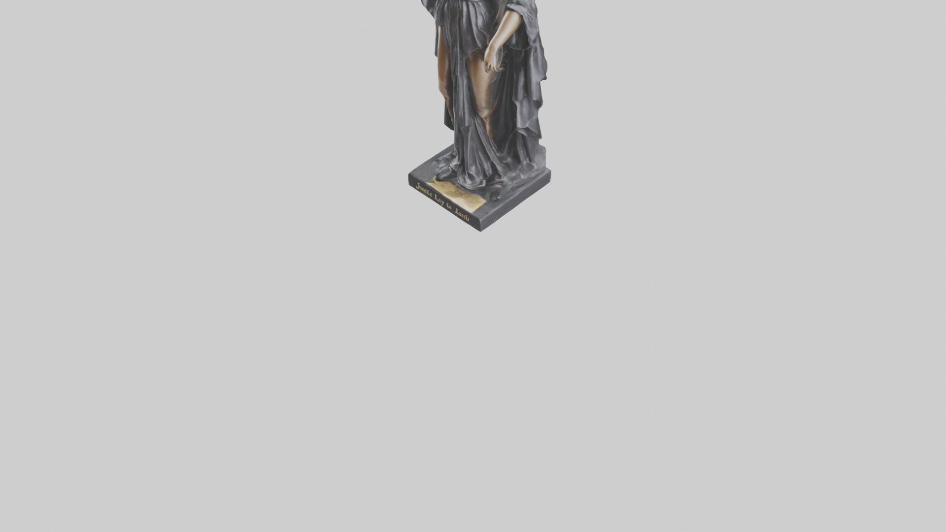 Justice Lady statue model 2 Low-poly 3D model_5