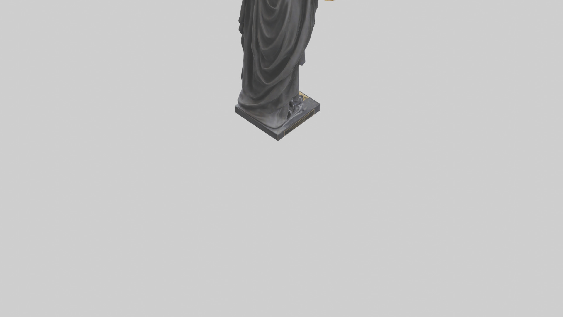 Justice Lady statue model 2 Low-poly 3D model_4