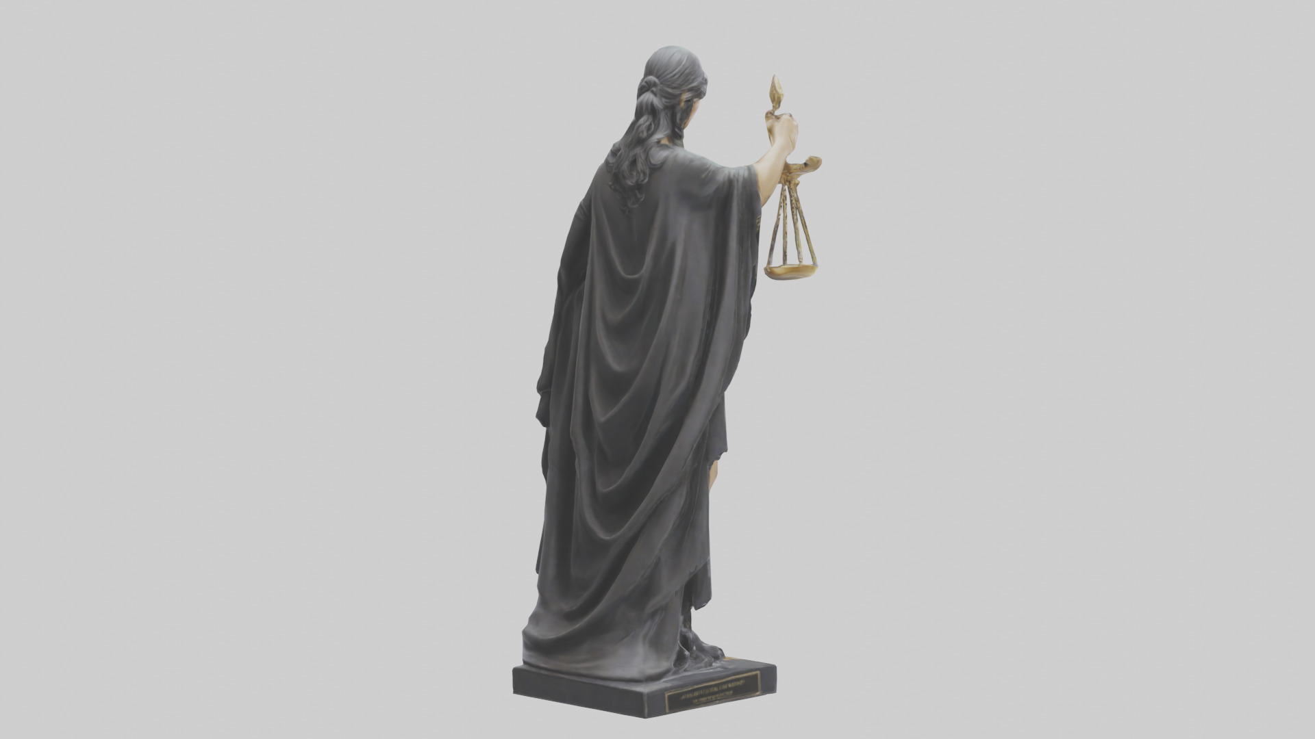 Justice Lady statue model 2 Low-poly 3D model_2