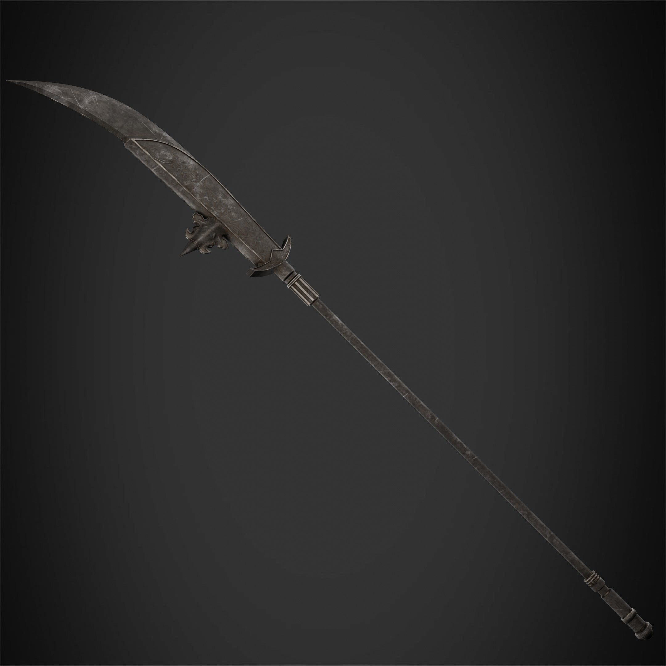 Dark Souls Black Knight Full Armor Halberd Shield for Cosplay 3D Model Collection_37