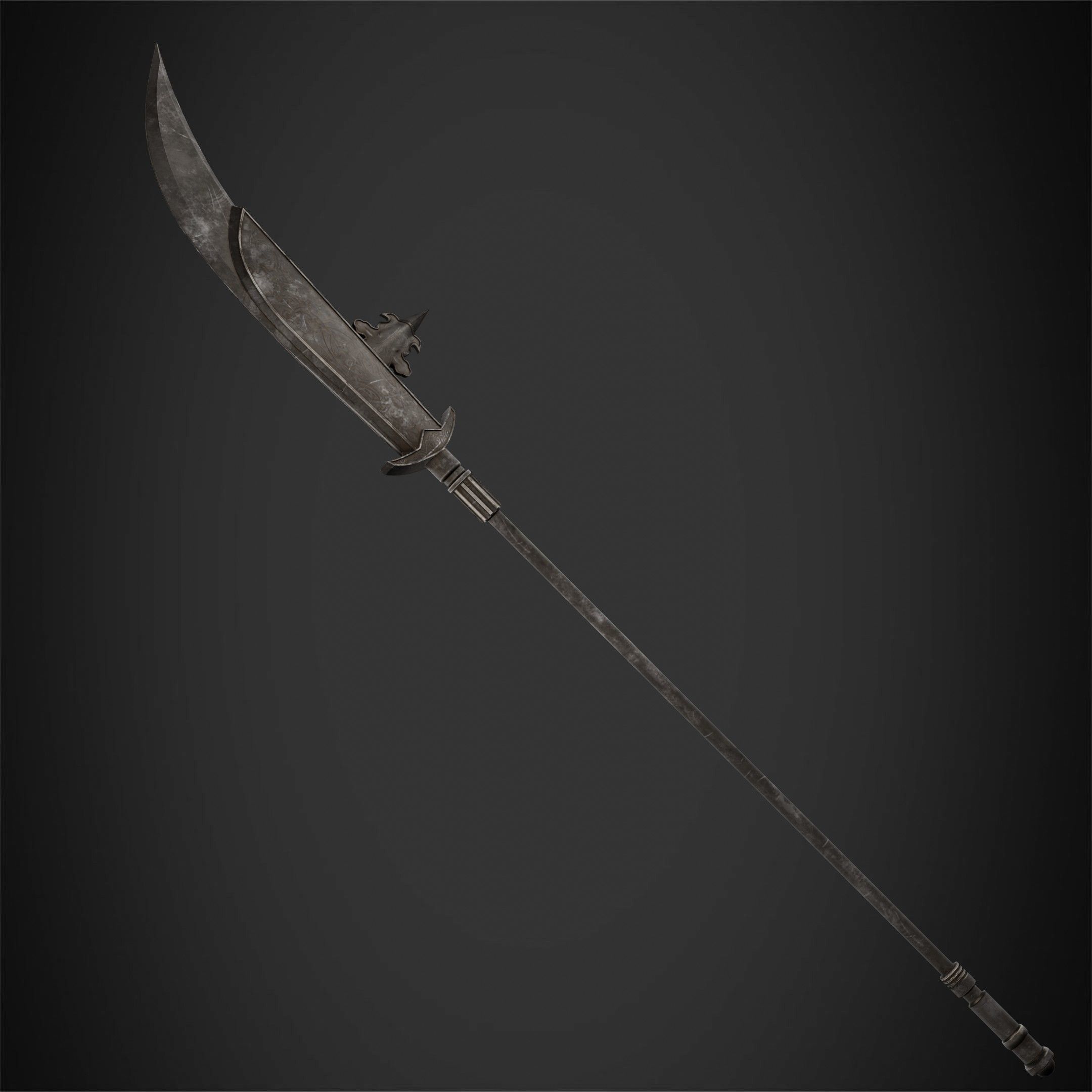 Dark Souls Black Knight Full Armor Halberd Shield for Cosplay 3D Model Collection_38