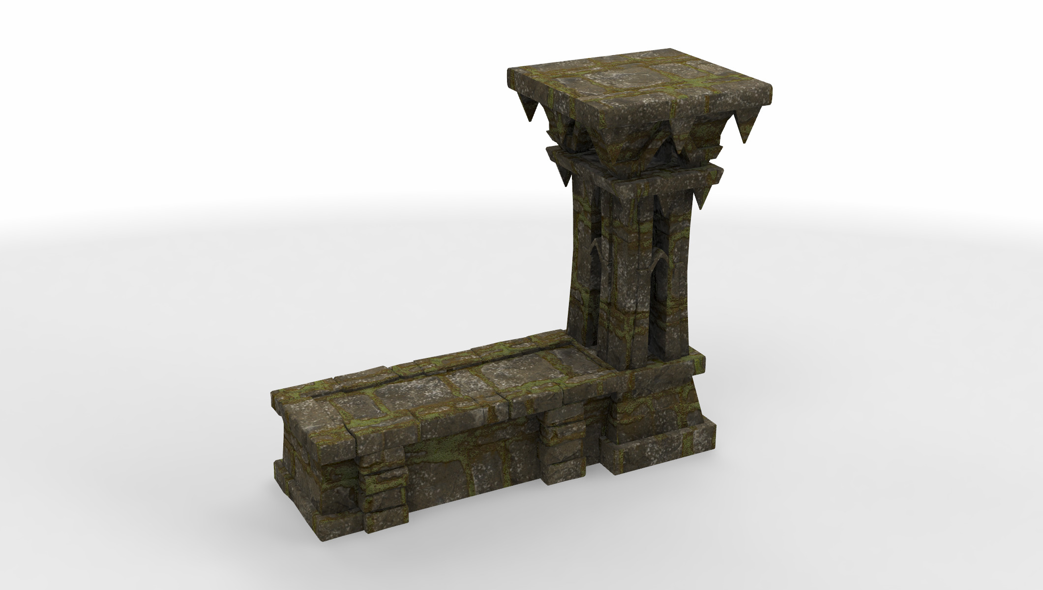 set architecture pillar 03 3D model_2