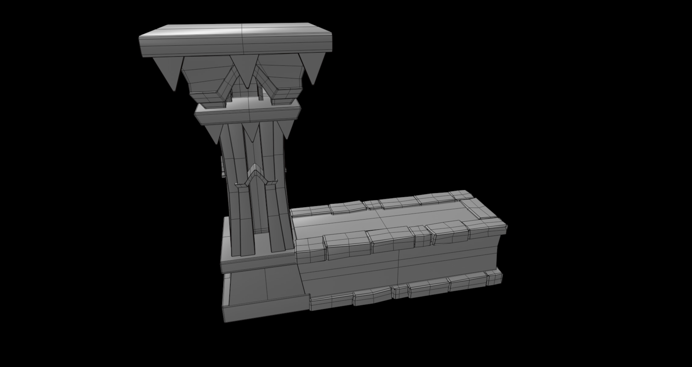 set architecture pillar 03 3D model_5