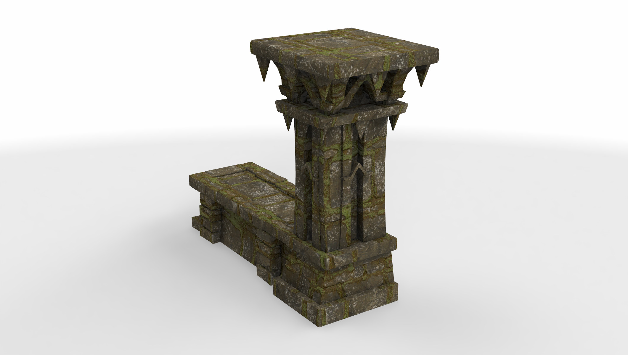 set architecture pillar 03 3D model_1