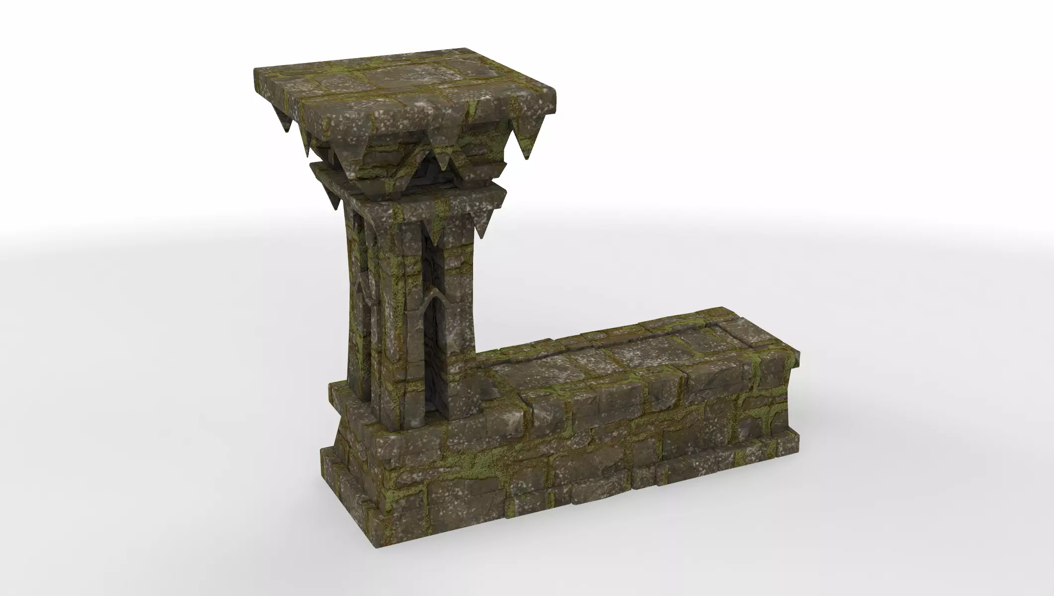set architecture pillar 03 3D model_0