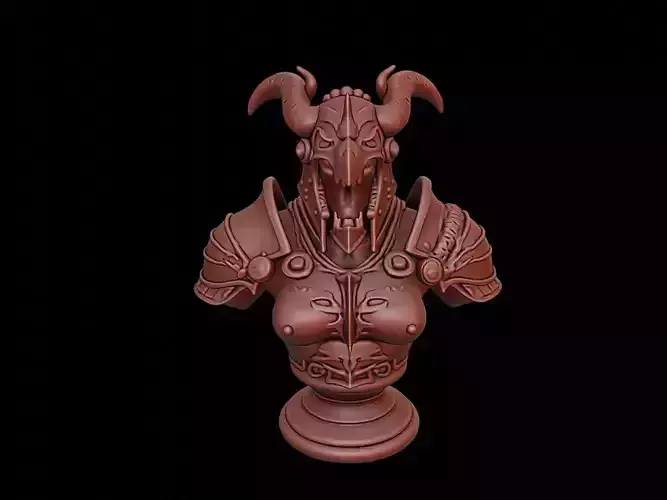 Armored Infernal Beast Bust