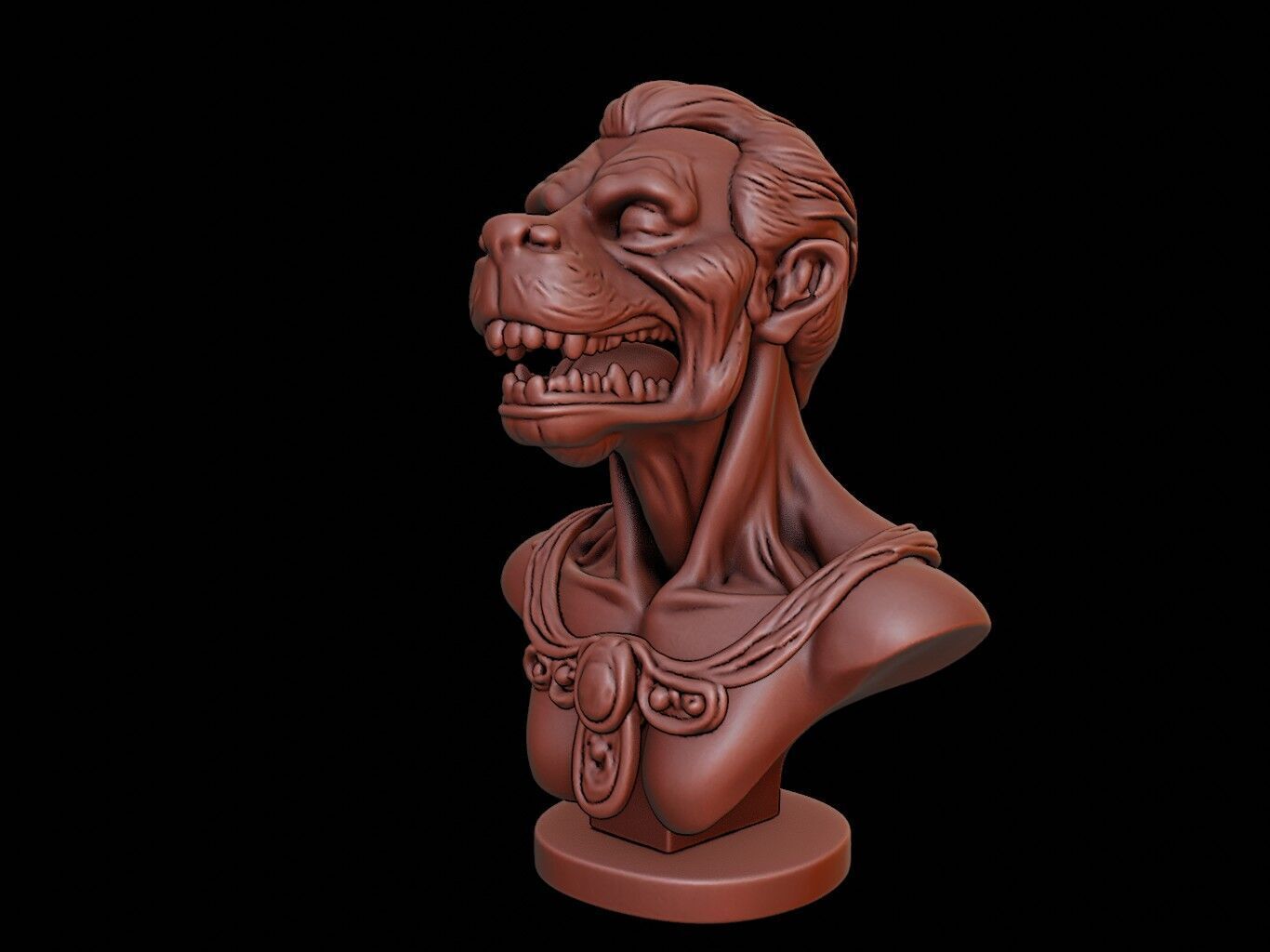 Baku Beast Bust 3D print model_2