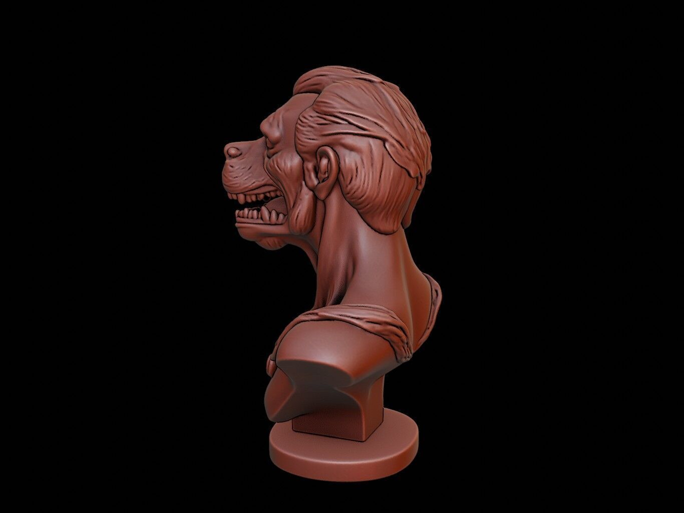 Baku Beast Bust 3D print model_1