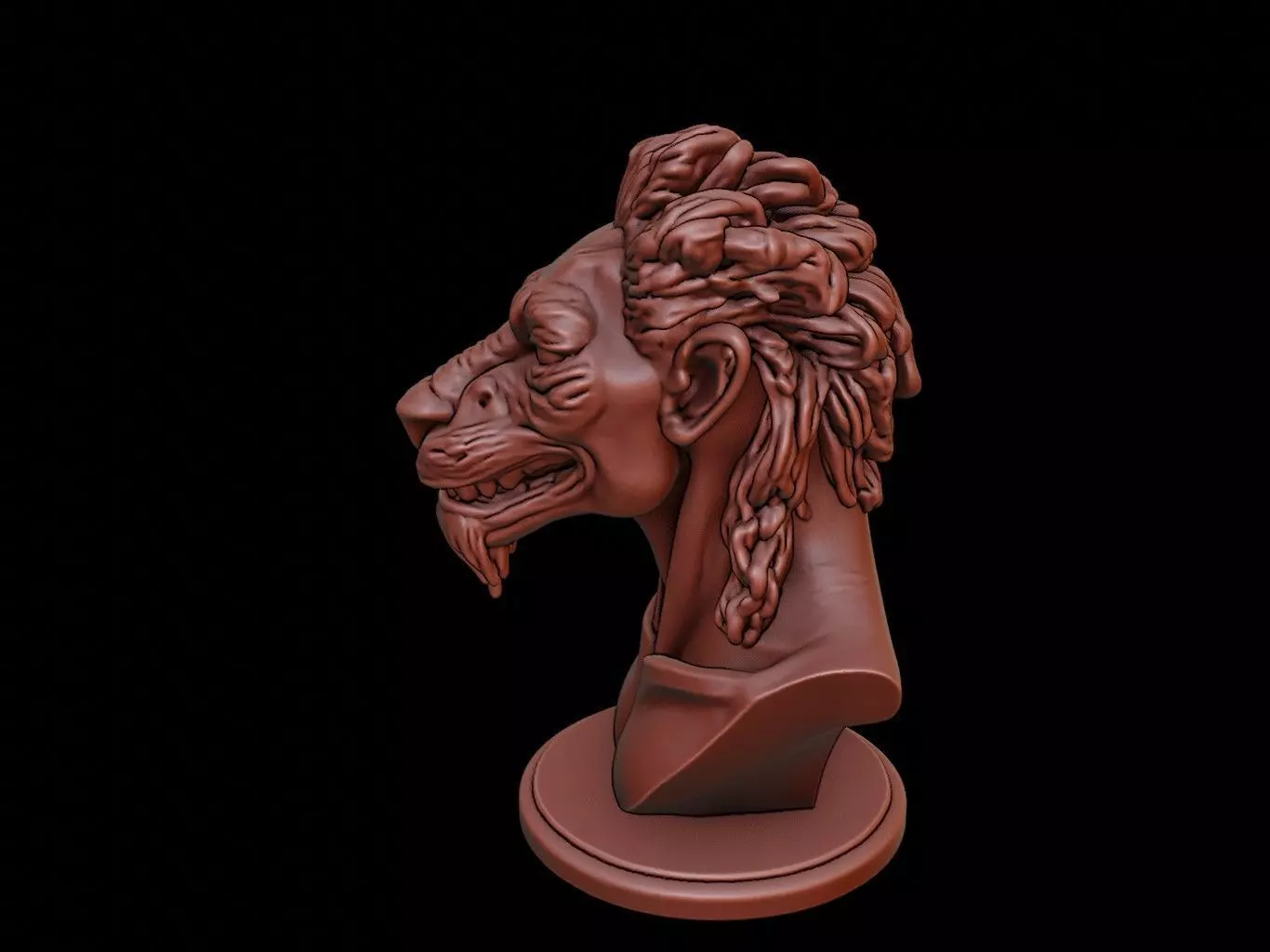 Baku Beast Bust 3D print model