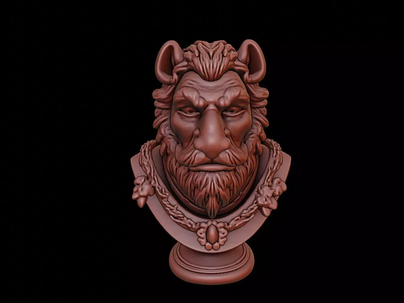 Baku Beast Bust 3D print model