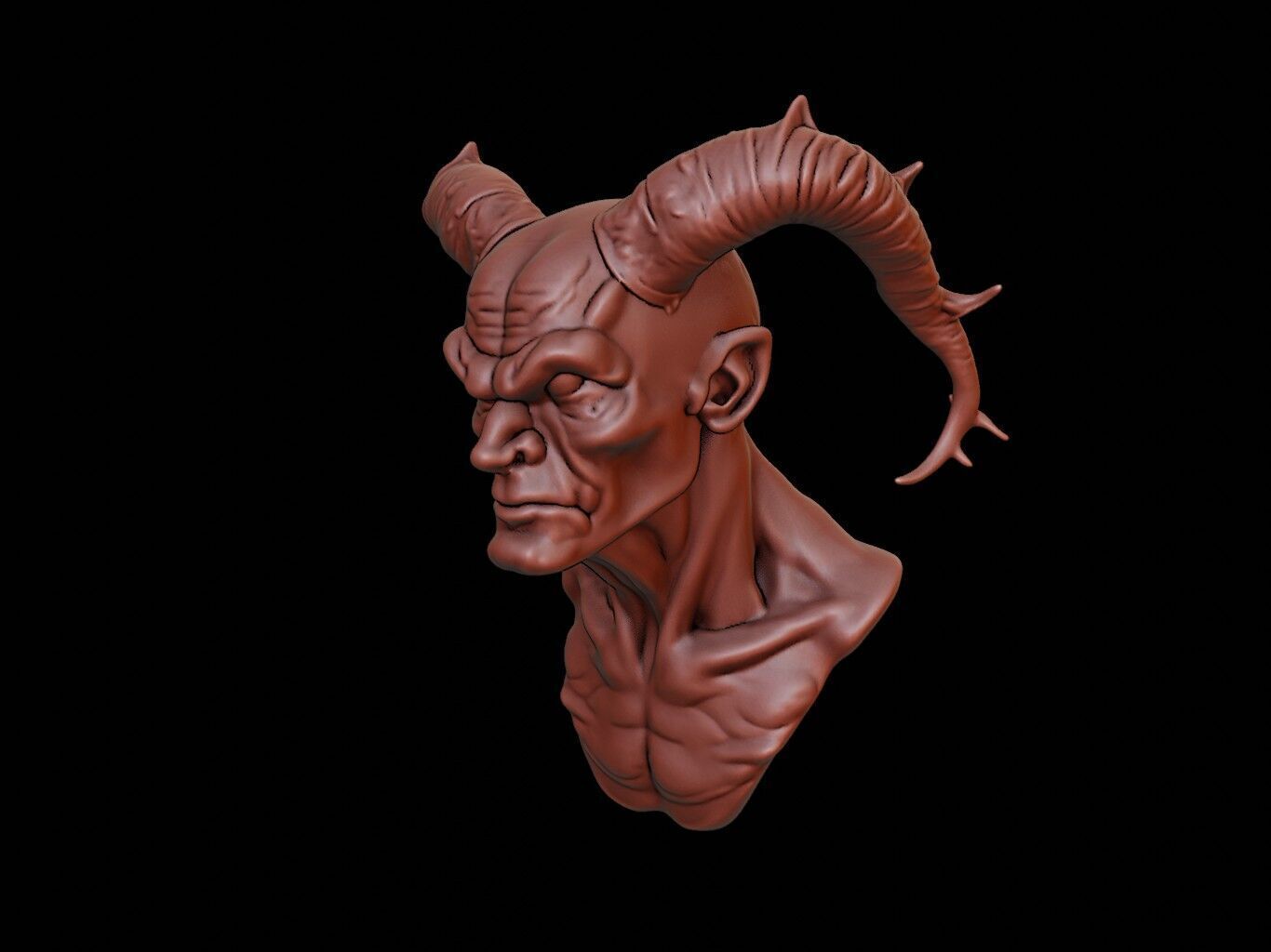 Banshee Beast Bust 3D print model_1