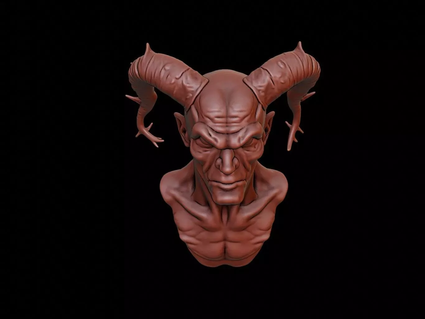 Banshee Beast Bust 3D print model_0