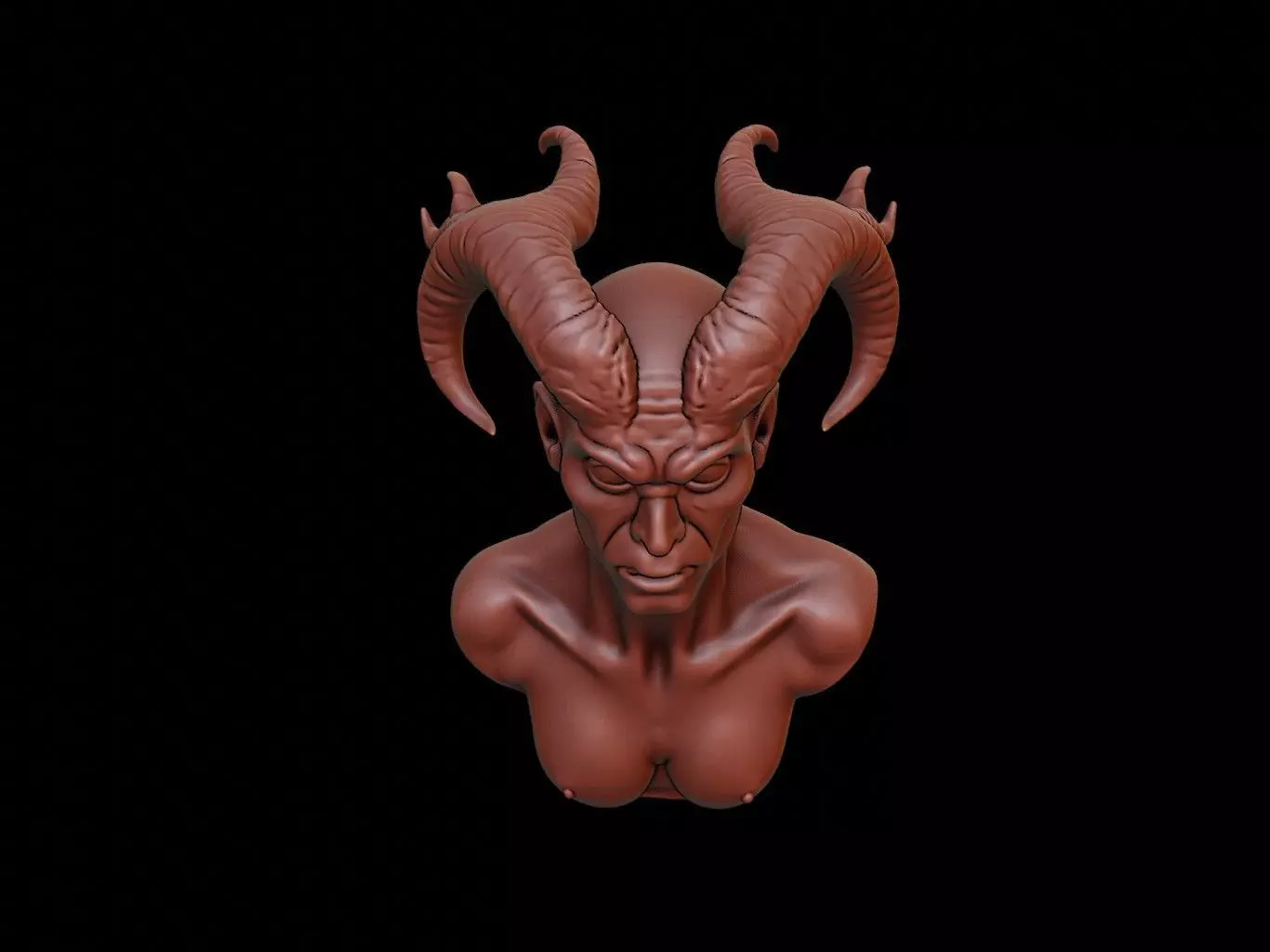 Banshee Beast Bust 3D print model_0