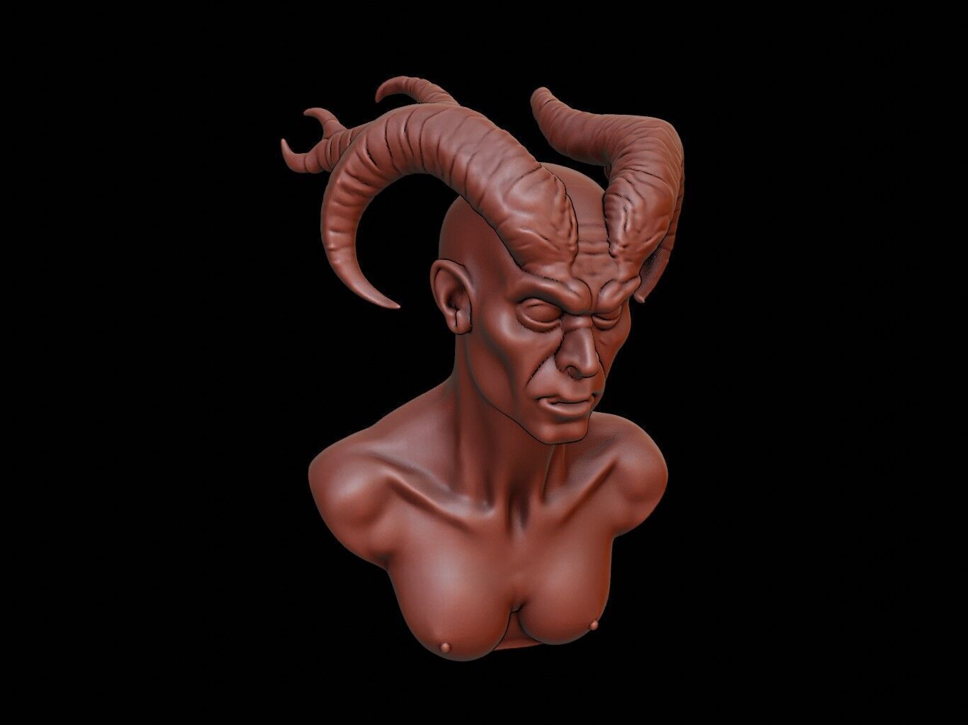 Banshee Beast Bust 3D print model_2