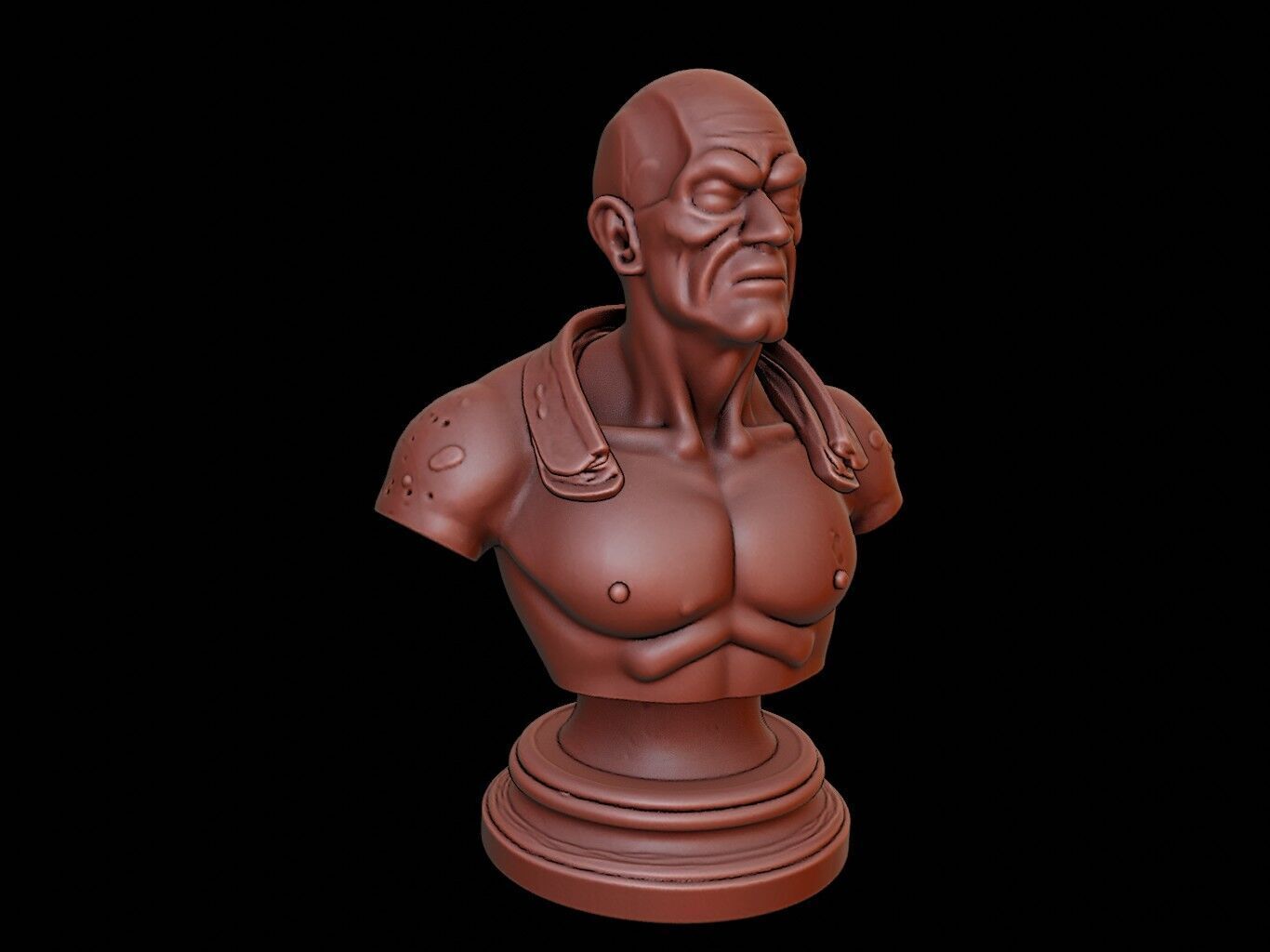 Basilisk Beast Bust 3D print model_2