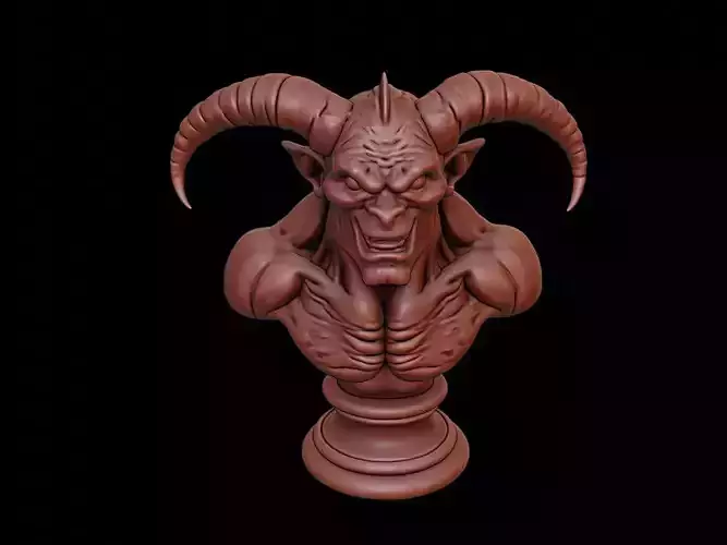 Beast-Hybrid Demon Beast Bust