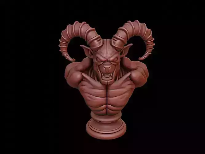 Beast-Hybrid Demon Beast Bust