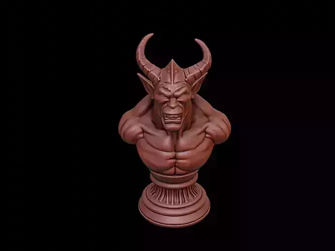 Beast-Hybrid Demon Beast Bust