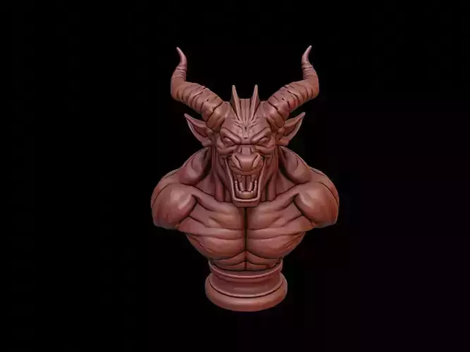 Beast-Hybrid Demon Beast Bust