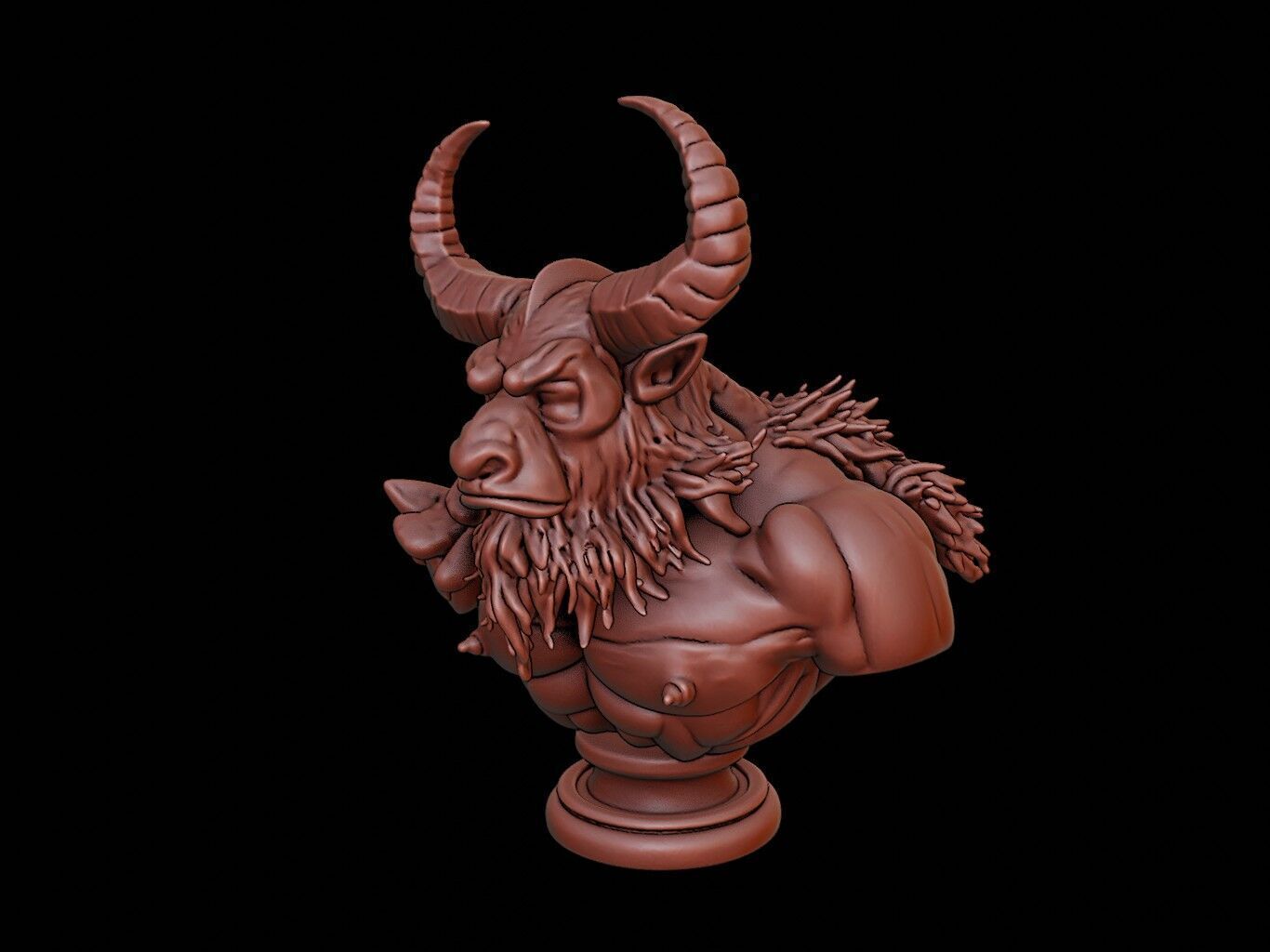 Behemoth Beast Bust 3D print model_1