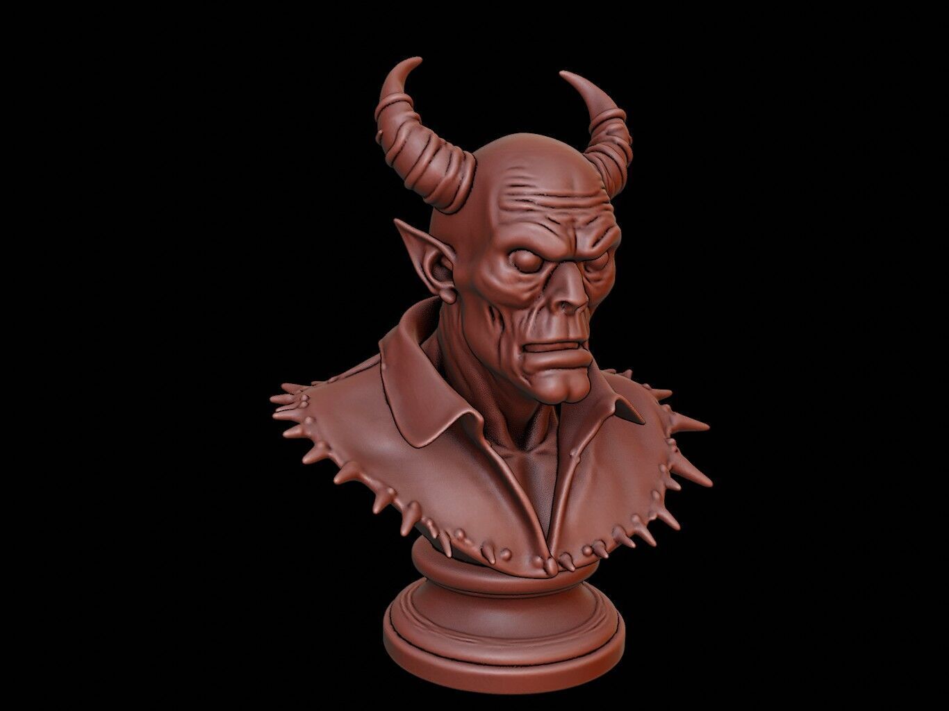 Blind Hellspawn Beast Bust 3D print model_2