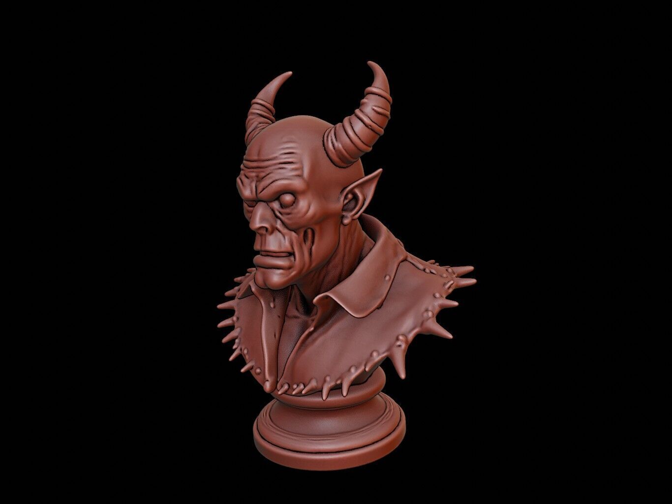Blind Hellspawn Beast Bust 3D print model_1