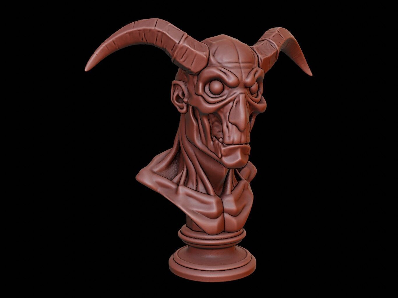 Blind Hellspawn Beast Bust 3D print model_2
