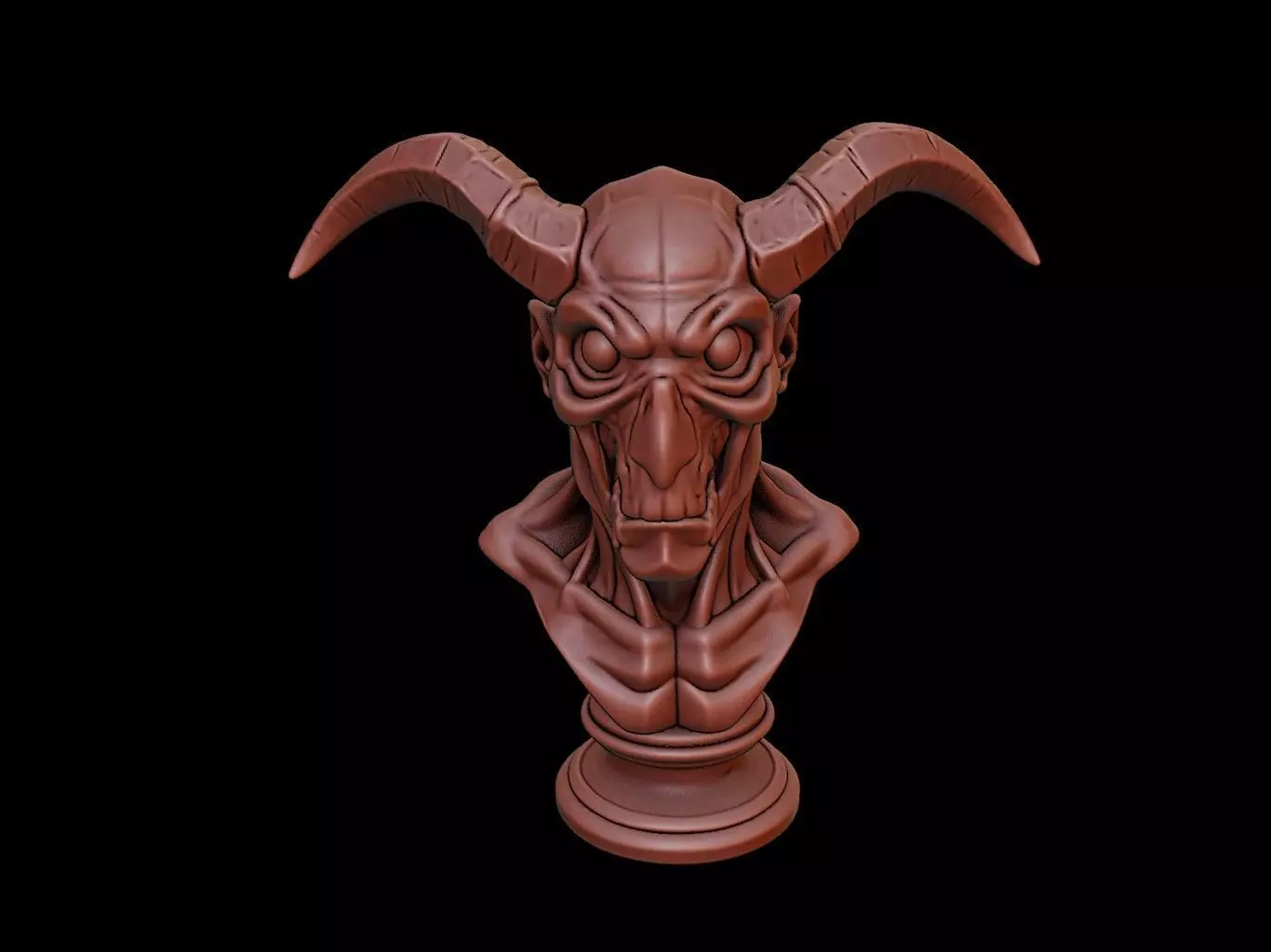 Blind Hellspawn Beast Bust 3D print model_0