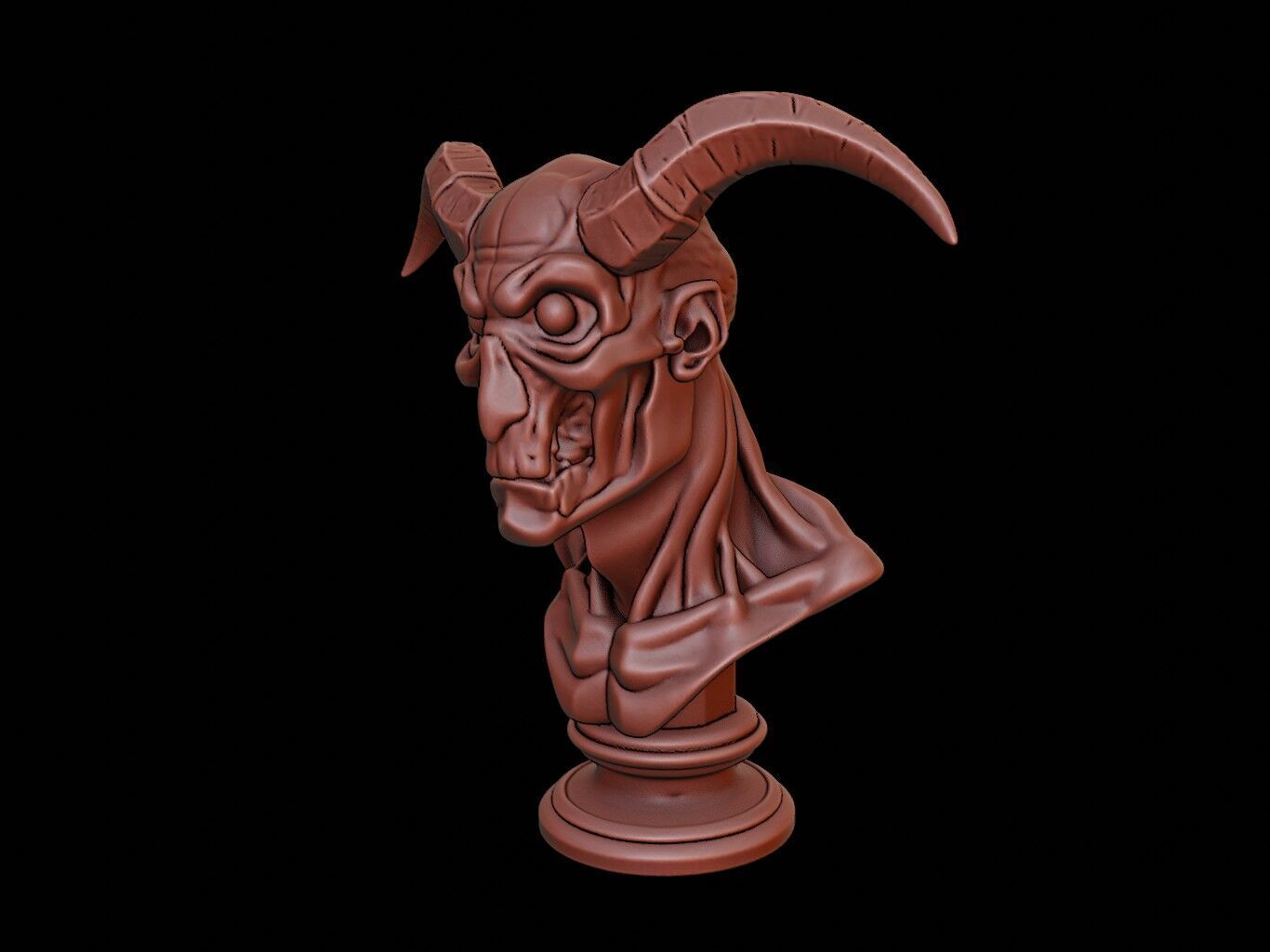 Blind Hellspawn Beast Bust 3D print model_1