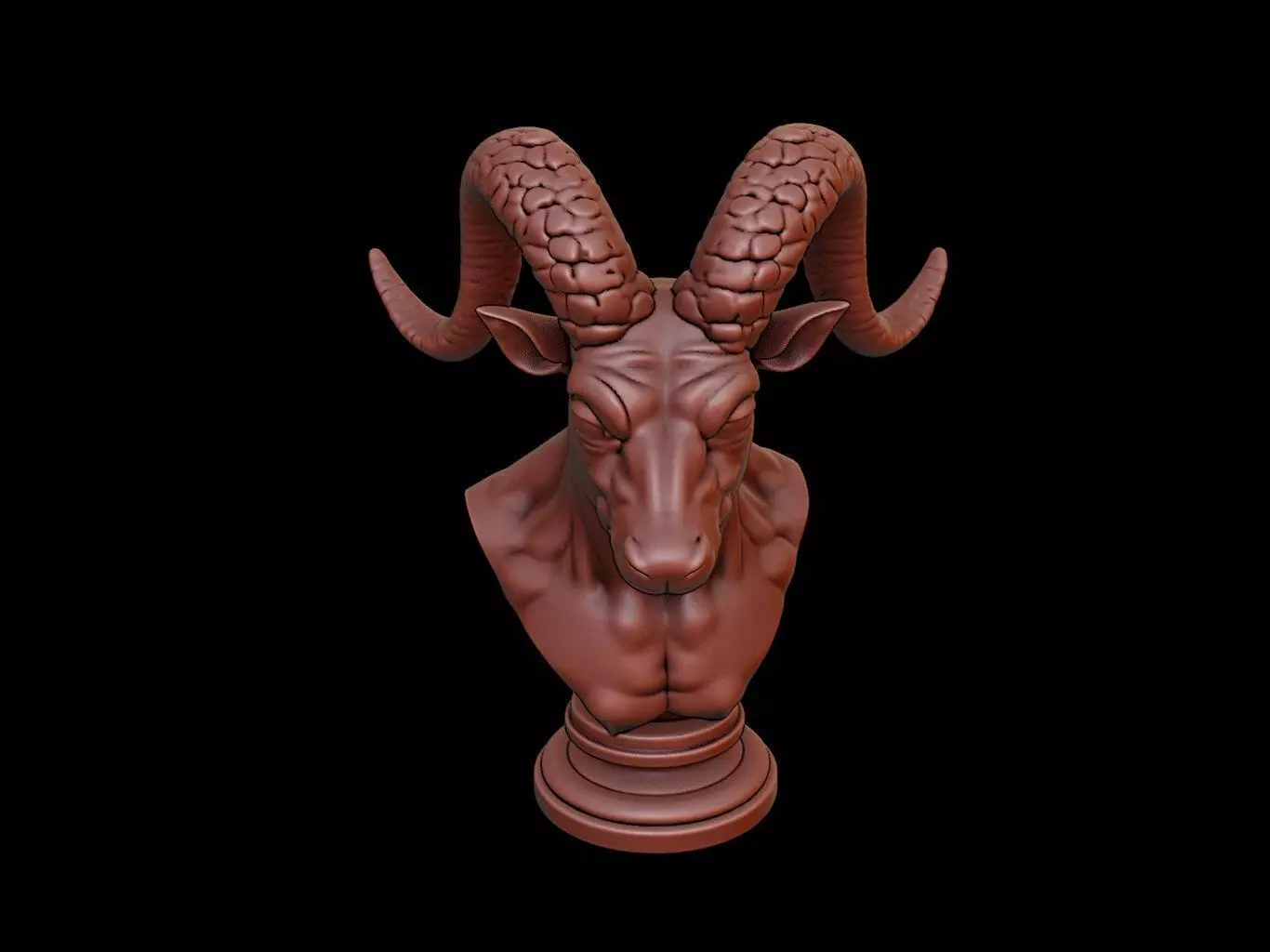 Centaur Beast Bust 3D print model_0